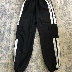 Black and Silver Track suit pants